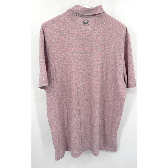 Vineyard Vines Jim Nantz Ruth Lake Pink Gray Polo Mens Sz XL - Picture 4 of 5